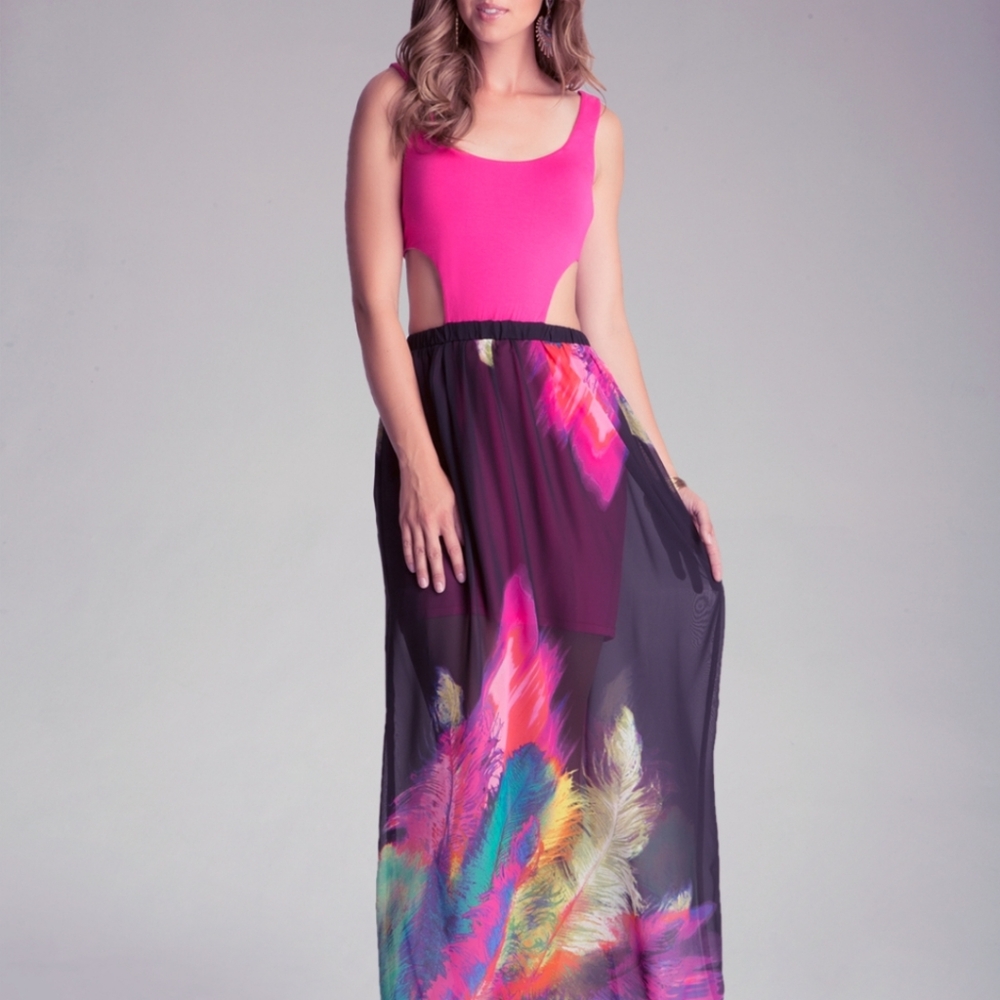 BEBE Women's Summer Maxi Dress XXS